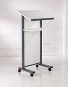 Panel Front Lectern in White
